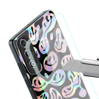 acid smiles chromatic edition back phone cover | glass case for oneplus nord ce 4