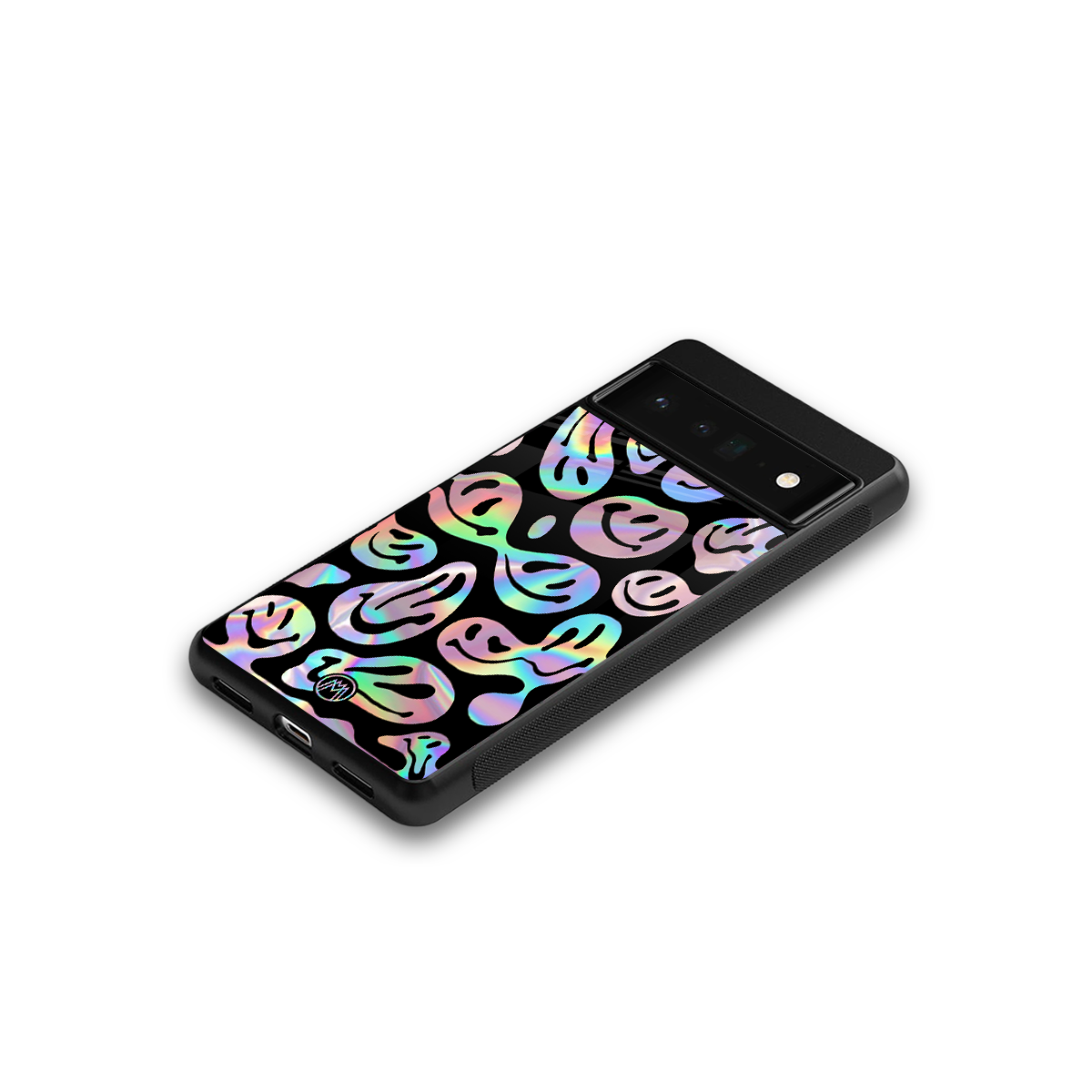 acid smiles chromatic edition back phone cover | glass case for google pixel 6 pro