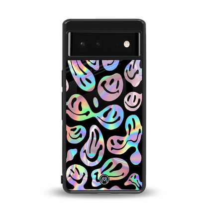 acid smiles chromatic edition back phone cover | glass case for Google Pixel 6A
