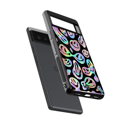 acid smiles chromatic edition back phone cover | glass case for Google Pixel 6A
