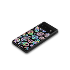 acid smiles chromatic edition back phone cover | glass case for google pixel 6