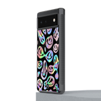 acid smiles chromatic edition back phone cover | glass case for google pixel 6