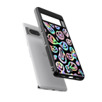acid smiles chromatic edition back phone cover | glass case for google pixel 7 pro