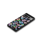 acid smiles chromatic edition back phone cover | glass case for google pixel 7 pro