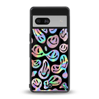 acid smiles chromatic edition back phone cover | glass case for Google Pixel 7
