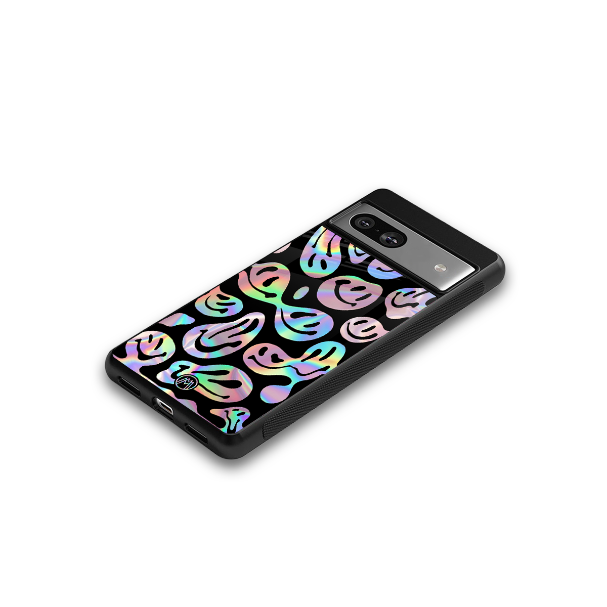acid smiles chromatic edition back phone cover | glass case for Google Pixel 7