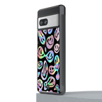acid smiles chromatic edition back phone cover | glass case for Google Pixel 7