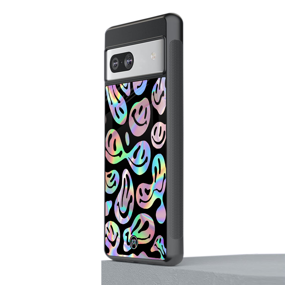 acid smiles chromatic edition back phone cover | glass case for Google Pixel 7