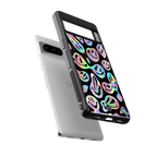 acid smiles chromatic edition back phone cover | glass case for google pixel 8 pro