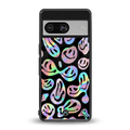 acid smiles chromatic edition back phone cover | glass case for Google Pixel 8