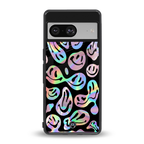 acid smiles chromatic edition back phone cover | glass case for Google Pixel 8