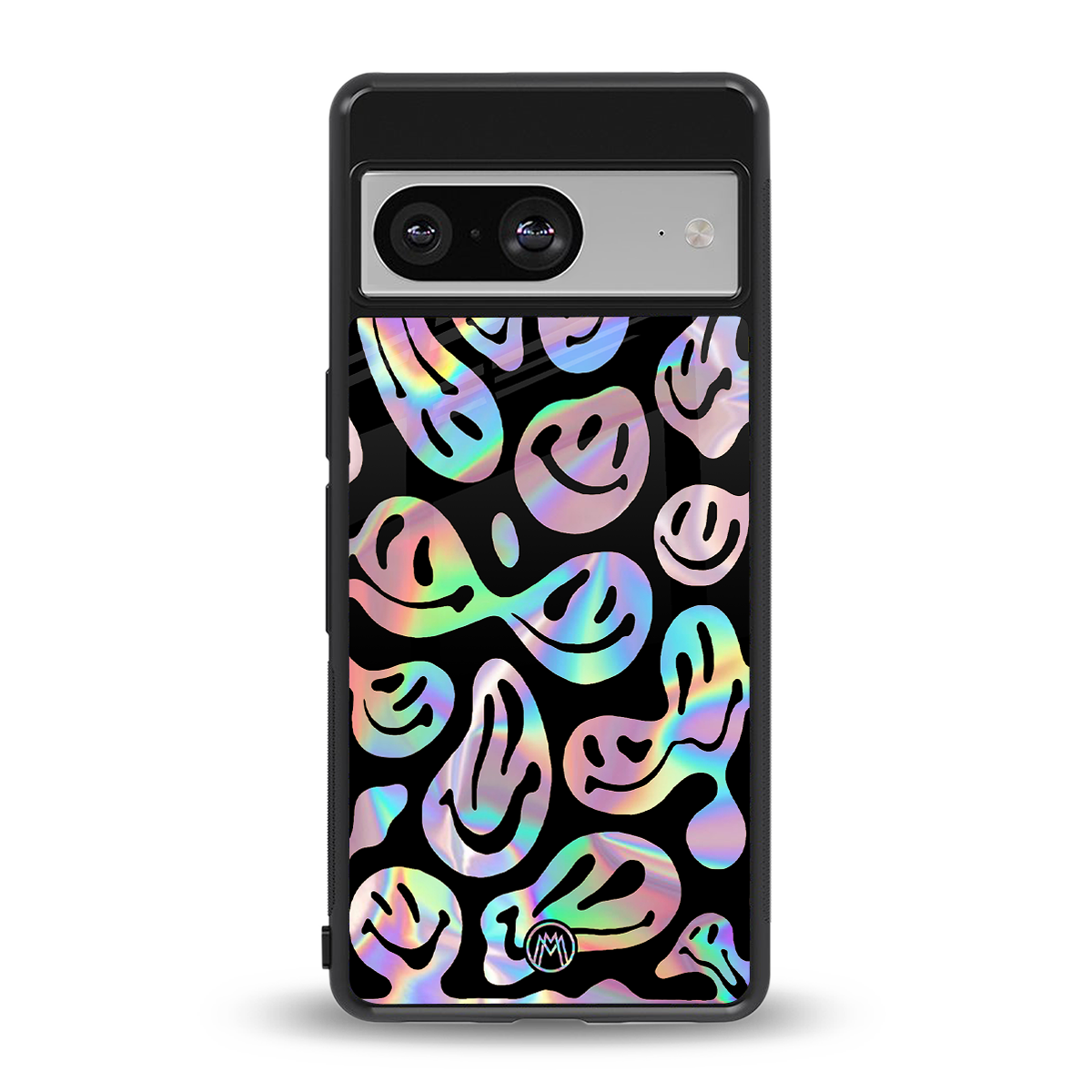 acid smiles chromatic edition back phone cover | glass case for Google Pixel 8