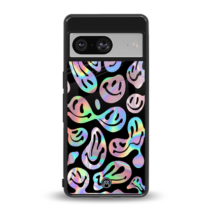 acid smiles chromatic edition back phone cover | glass case for Google Pixel 8