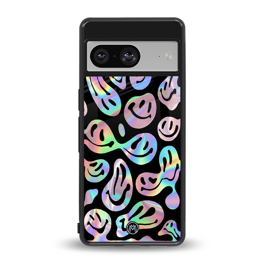 acid smiles chromatic edition back phone cover | glass case for Google Pixel 8