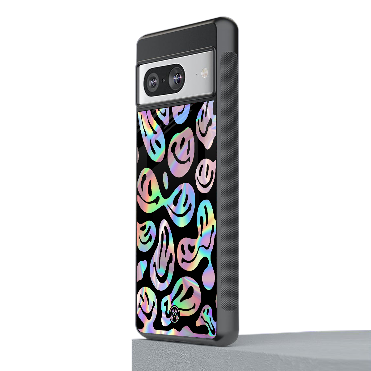 acid smiles chromatic edition back phone cover | glass case for Google Pixel 8