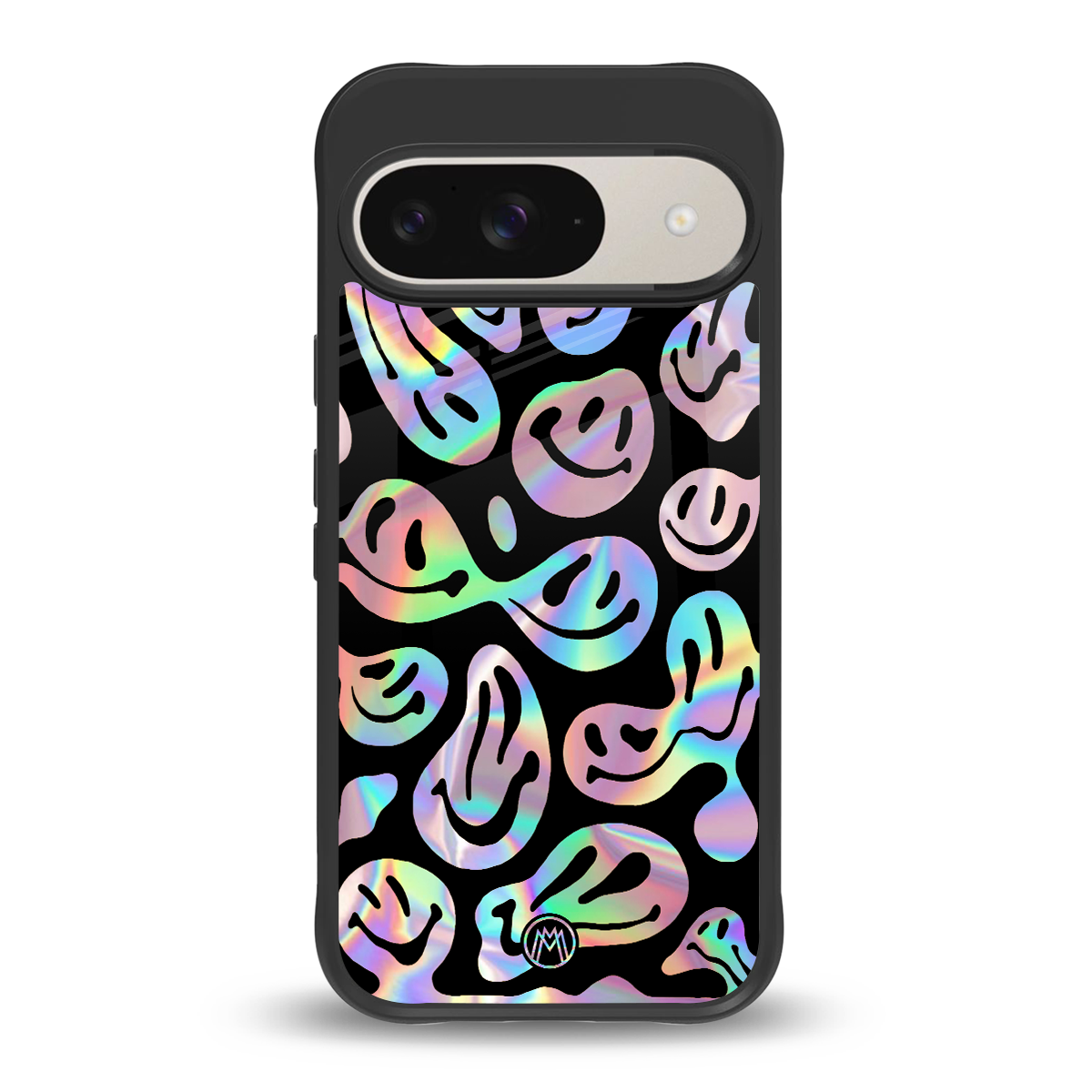 acid smiles chromatic edition back phone cover | glass case for google pixel 9