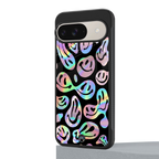 acid smiles chromatic edition back phone cover | glass case for google pixel 9