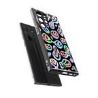 acid smiles chromatic edition back phone cover | glass case for samsung galaxy s24 ultra