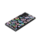 acid smiles chromatic edition back phone cover | glass case for samsung galaxy s23 ultra