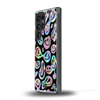 acid smiles chromatic edition back phone cover | glass case for samsung galaxy s25 ultra