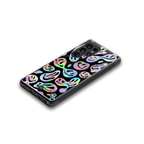 acid smiles chromatic edition back phone cover | glass case for samsung galaxy s25 ultra