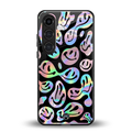 acid smiles chromatic edition back phone cover | glass case for samsung galaxy s24 plus