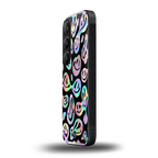 acid smiles chromatic edition back phone cover | glass case for samsung galaxy s24 plus