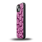 acid smiles grape edition back phone cover | glass case for iphone 13 mini