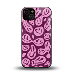 acid smiles grape edition back phone cover | glass case for iphone 13