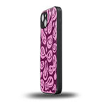acid smiles grape edition back phone cover | glass case for iphone 15
