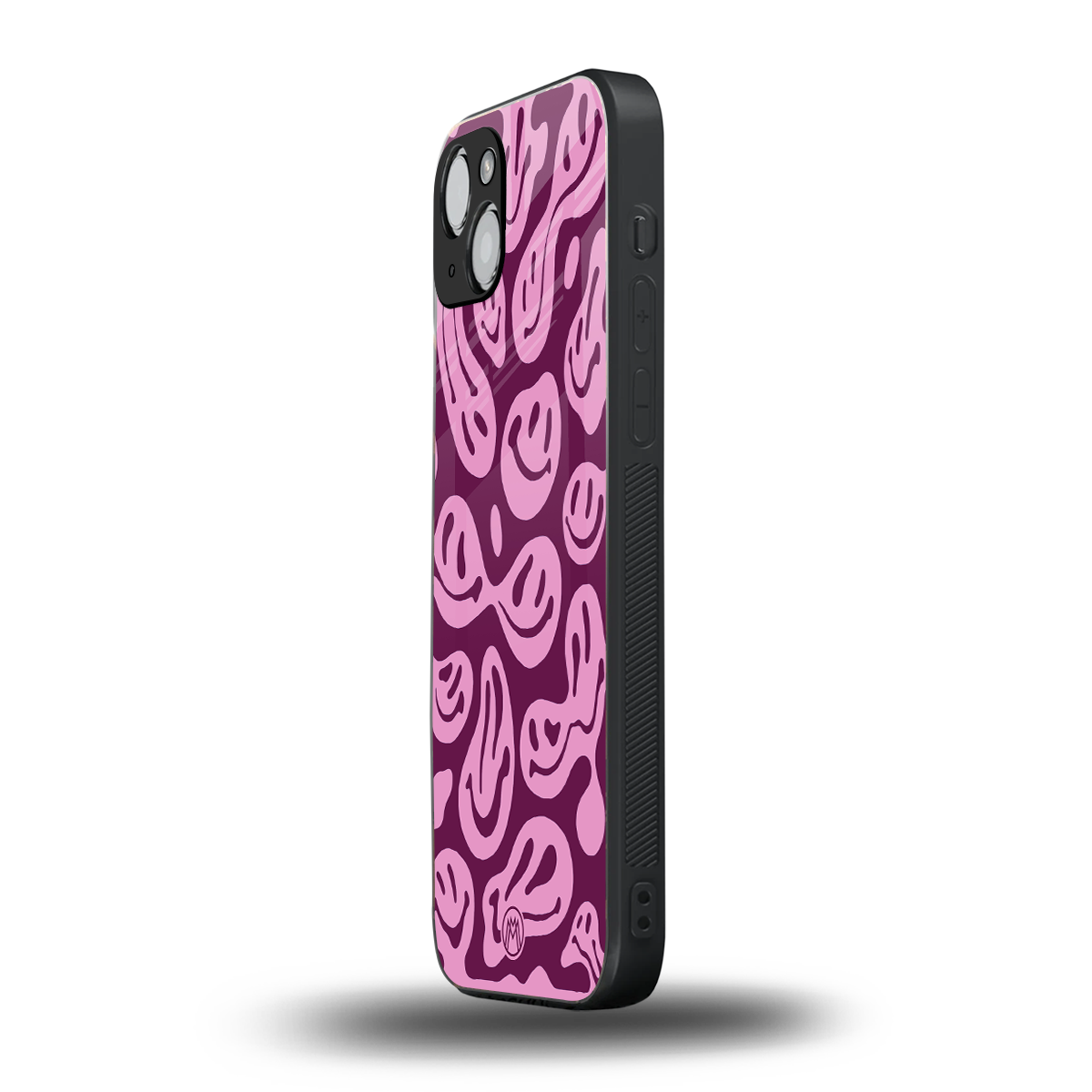 acid smiles grape edition back phone cover | glass case for iphone 15