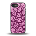 acid smiles grape edition back phone cover | glass case for iphone 16e