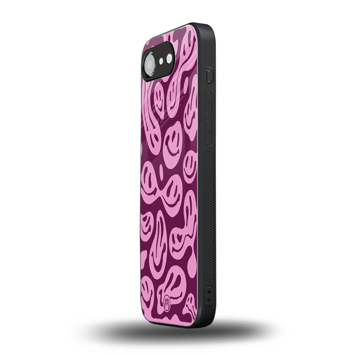 acid smiles grape edition back phone cover | glass case for iphone 16e