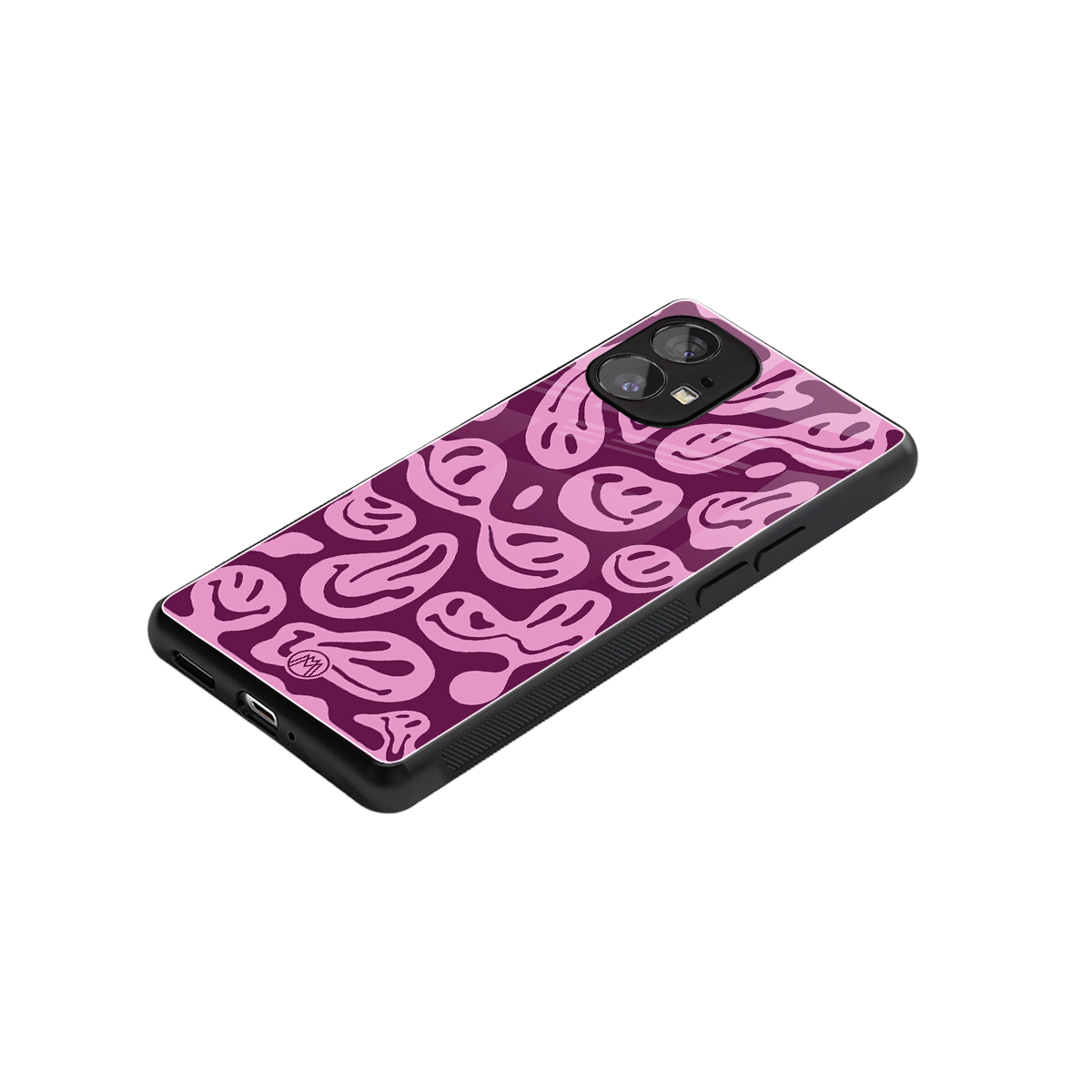 acid smiles grape edition back phone cover | glass case for nothing phone 1