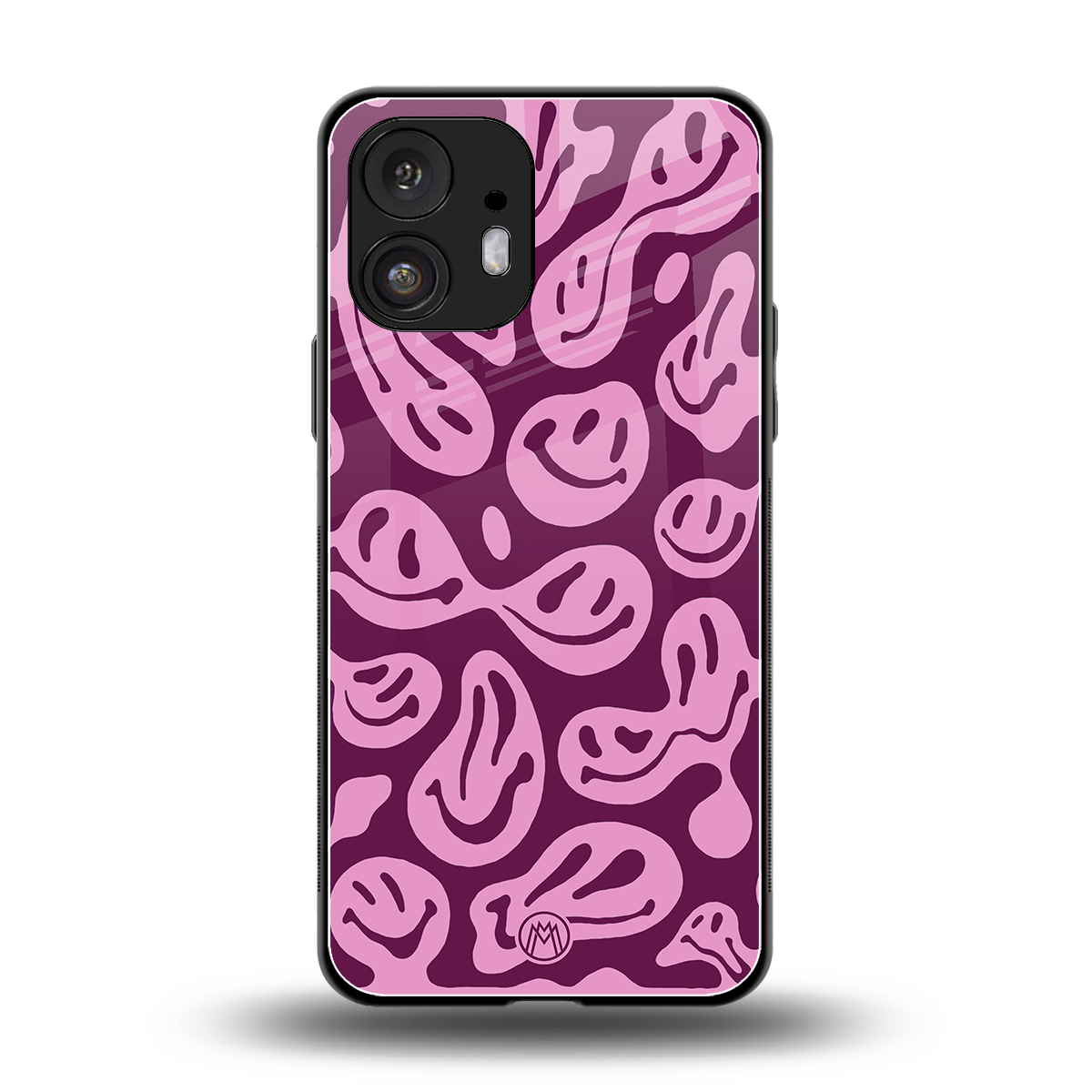 acid smiles grape edition back phone cover | glass case for nothing phone 2