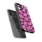 acid smiles grape edition back phone cover | glass case for nothing phone 2