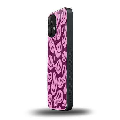 acid smiles grape edition back phone cover | glass case for nothing phone 2
