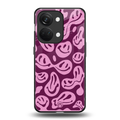 acid smiles grape edition back phone cover | glass case for oneplus nord 3