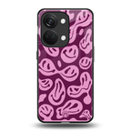 acid smiles grape edition back phone cover | glass case for oneplus nord 3