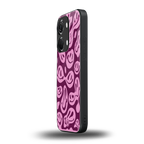 acid smiles grape edition back phone cover | glass case for oneplus nord 3