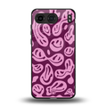 acid smiles grape edition back phone cover | glass case for oneplus nord 4