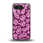 acid smiles grape edition back phone cover | glass case for oneplus nord 4