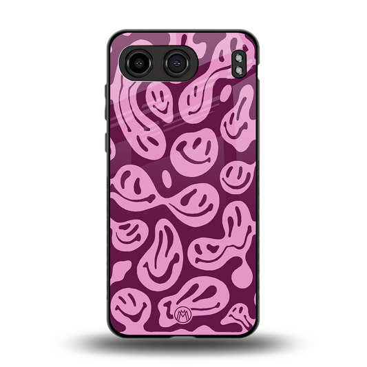 acid smiles grape edition back phone cover | glass case for oneplus nord 4