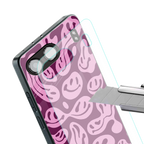 acid smiles grape edition back phone cover | glass case for oneplus nord 4