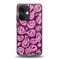 acid smiles grape edition back phone cover | glass case for oneplus nord ce 3