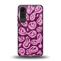 acid smiles grape edition back phone cover | glass case for oneplus nord ce 4 lite