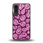 acid smiles grape edition back phone cover | glass case for oneplus nord ce 4 lite