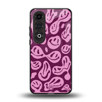 acid smiles grape edition back phone cover | glass case for oneplus nord ce 4