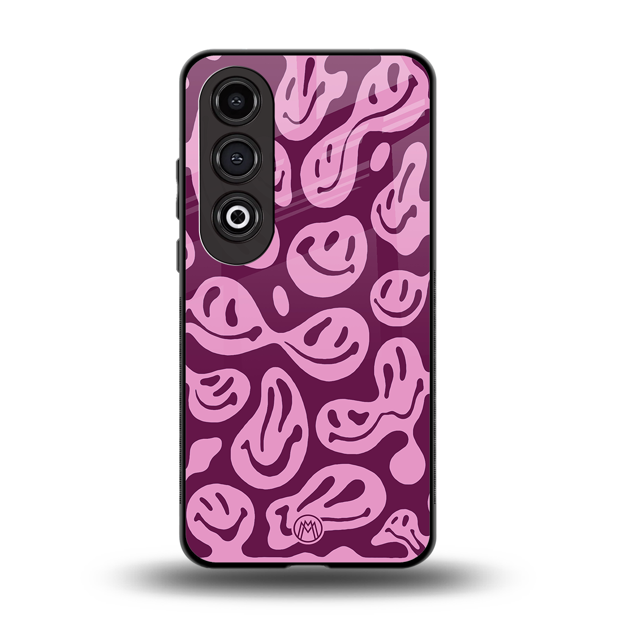 acid smiles grape edition back phone cover | glass case for oneplus nord ce 4