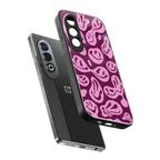 acid smiles grape edition back phone cover | glass case for oneplus nord ce 4